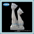 Carved Outdoor Cheap Abstract White Cat Statue